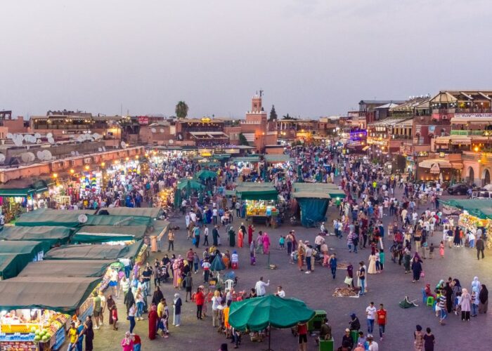 Viaggio culturale Marocco con souq medina e tramonto nel sahara autentico con vista panoramica sul deserto marocchino