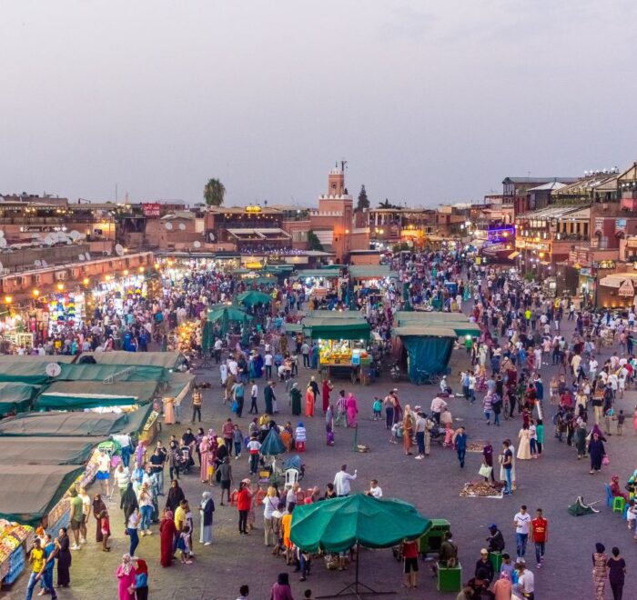 Viaggio culturale Marocco con souq medina e tramonto nel sahara autentico con vista panoramica sul deserto marocchino
