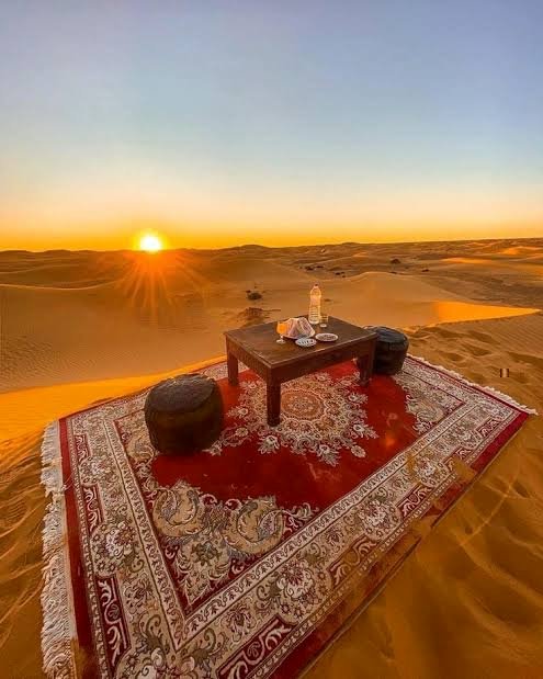 tramonto in Marocco nel deserto del Sahara